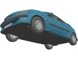 Peugeot 206CC 3D Model preview