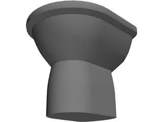 White Bidet 3D Model preview
