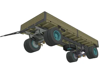 Cargo Trailer 3D Model preview