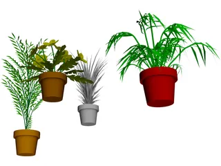 Flowerpots 3D Model preview