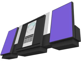 CD Stereo Mini-System 3D Model preview