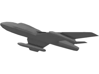 Hawker Hunter 3D Model preview