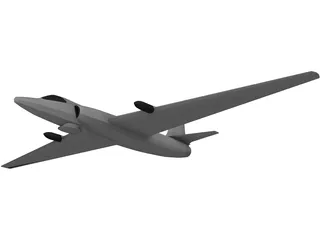 Lockheed U-2 Dragon Lady 3D Model preview