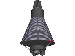 Mercury Capsule 3D Model preview