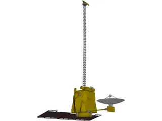 Mars Odyssey Probe 3D Model preview