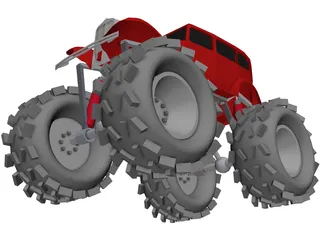 Monster Truck 3D Model preview