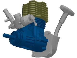 RC OS 15CV Max Model Engine 3D Model preview