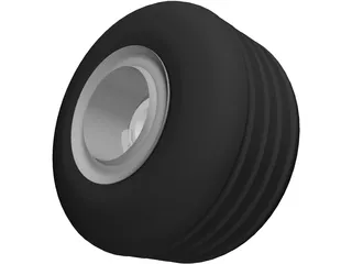 Wheel and Tire 3D Model preview