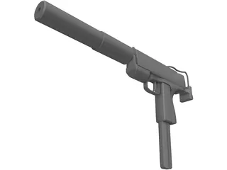 Uzi Silent 3D Model preview