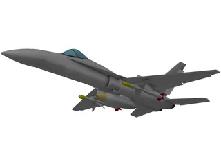 F-18 3D Model preview