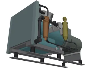 Air Compressor MP 3D Model preview