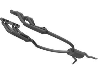 Exhaust System and Headers 3D Model preview