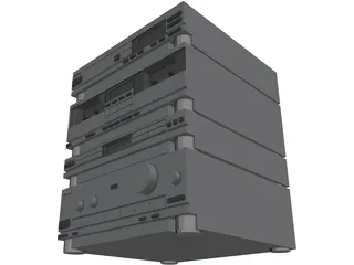 Hi-Fi System 3D Model preview