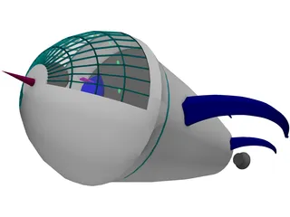 Alien Ship 3D Model preview