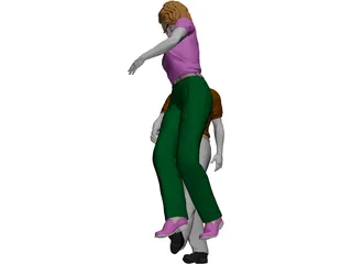 Woman and Man 3D Model preview