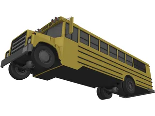 School Bus (1983) 3D Model preview