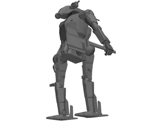 Hatchet Mech Warrior 3D Model preview