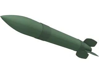Katyusha Rocket 3D Model preview