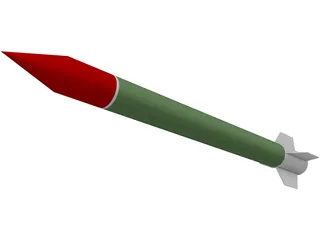 Qassam 2 Rocket 3D Model preview