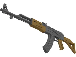 AK-47 Kalashnikov 3D Model preview