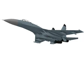 Sukhoi Su-27 Flanker A 3D Model preview