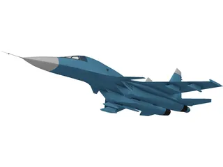 Sukhoi Su-34 Fullback 3D Model preview
