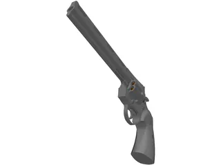 Colt Python 8 Inch Hunter 3D Model preview