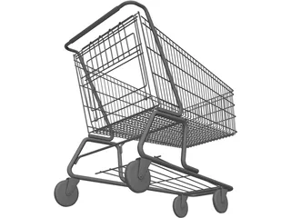Shopping Cart 3D Model preview