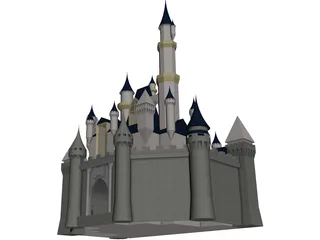 Cinderella Disney Castle 3D Model preview