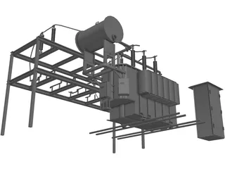 Electric Pole 3D Model preview