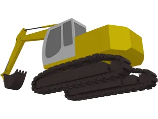 Excavator 3D Model preview