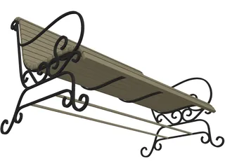 Bench 3D Model preview