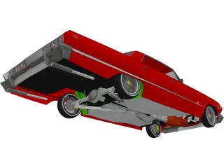 Chevrolet Impala 4-door (1963) 3D Model preview