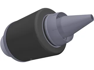 Jet Engine KJ66 3D Model preview