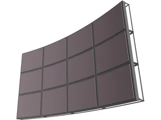 Video Wall 3D Model preview