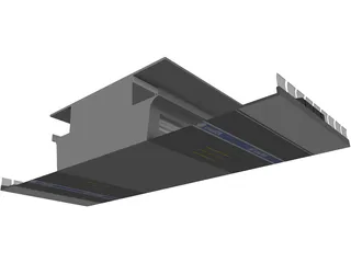Pit Lane Boxes 3D Model preview