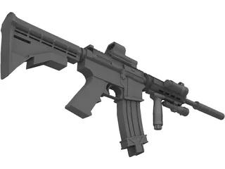 M4A1 3D Model preview