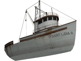 Fishing Boat 3D Model preview