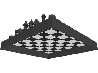 Chess Board 3D Model preview