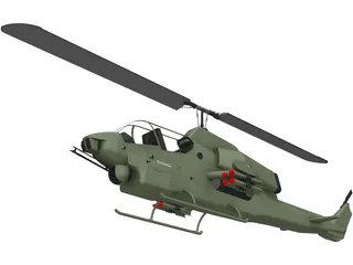 Bell AH-1W SuperCobra 3D Model preview
