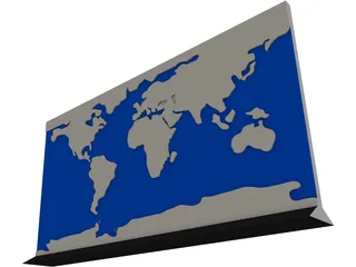 Earth Map 3D Model preview