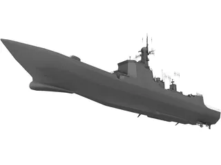 Type 052C Luyang-II Destroyer 3D Model preview
