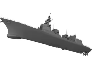 Akizuki-class Destroyer (2010) 3D Model preview