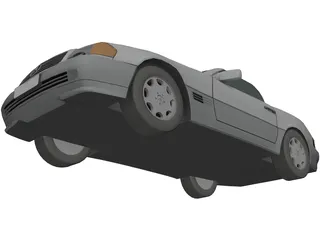 Mercedes-Benz 500SL 3D Model preview
