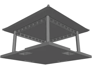 Javanese Gazebo 3D Model preview