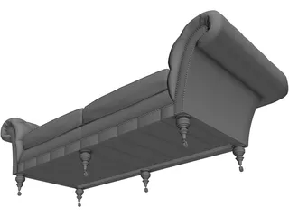 Sofa Chasterfield 3D Model preview