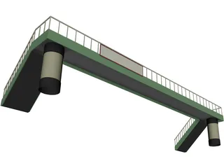 Japanese Foot Bridge 3D Model preview