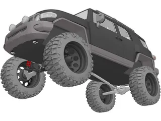 Toyota FJ Cruiser (2013) (Lifted) 3D Model preview