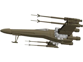 Star Wars X-Wing 3D Model preview