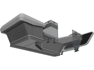 Hypermarket Checkout 3D Model preview
